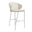 Manutti Radoc Radius Barstool 76, coussins en sus Flint SF13 - Rope Pepper M514 4,5mm (1R04) 