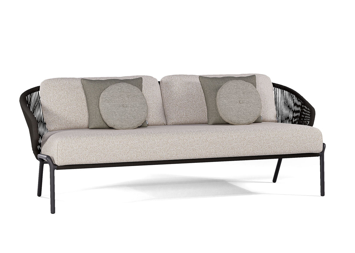 Manutti Radoc Radius Canapé 2,5-Seater, coussins non inclus Lava SF10 - Rope Anthracite 4.5mm (1R03) 