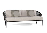 Manutti Radoc Radius Canapé 2,5-Seater, coussins non inclus Lava SF10 - Rope Anthracite 4.5mm (1R03) 