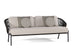 Manutti Radoc Radius Canapé 2,5-Seater, coussins non inclus Lava SF10 - Rope Anthracite 4.5mm (1R03) 