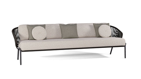 Manutti Radoc Radius Canapé 3-Seater, coussins non inclus Lava SF10 - Rope Anthracite 4.5mm (1R03) 