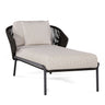 Manutti Radoc Radius Lounger, chaise longue méridienne, coussins non inclus Lava SF10 - Rope Anthracite 4.5mm (1R03) 