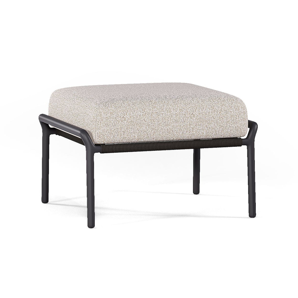 Manutti Radoc Radius Medium Footstool/Sidetable, coussins non inclus Lava SF10 - Rope Anthracite 4.5mm (1R03) 