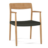 Manutti Tamo Dining Chair - Fauteuil repas, coussins non inclus Corde Graphite Moss 1R10 