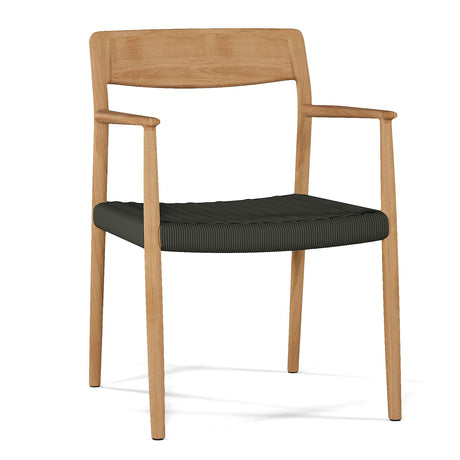 Manutti Tamo Dining Chair - Fauteuil repas, coussins non inclus Corde Graphite Moss 1R10 