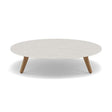 Manutti Torsa Table ø100cm h:25cm Teak Natural (HFTK) Céramique Speckled Sand 12mm (5K73) 