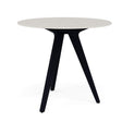 Manutti Torsa Table ø100cm h:90cm Teak nero Céramique Speckled Sand 12mm (5K73) 