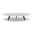 Manutti Torsa Table ø125cm h:25cm Teak Brushed Scuro (HFTN) Céramique Speckled Sand 12mm (5K73) 