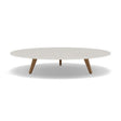 Manutti Torsa Table ø125cm h:25cm Teak Natural (HFTK) Céramique Speckled Sand 12mm (5K73) 