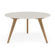Manutti Torsa Table ø125cm Teak Natural (HFTK) Céramique Speckled Sand 12mm (5K73) 