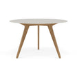 Manutti Torsa Table ø148cm h:90cm Teak natural Céramique Speckled Sand 12mm (5K73) 