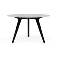 Manutti Torsa Table ø148cm h:90cm Teak nero Céramique Speckled Sand 12mm (5K73) 