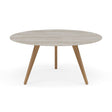 Manutti Torsa Table ø148cm Teak Natural (HFTK) Céramique Travertin Crema 12mm (5K74) 