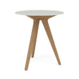 Manutti Torsa Table ø80cm h:90cm Teak natural Céramique Speckled Sand 12mm (5K73) 
