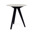 Manutti Torsa Table ø80cm h:90cm Teak nero Céramique Speckled Sand 12mm (5K73) 