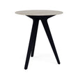 Manutti Torsa Table ø80cm h:90cm Teak nero Céramique Travertin Crema 12mm (5K74) 