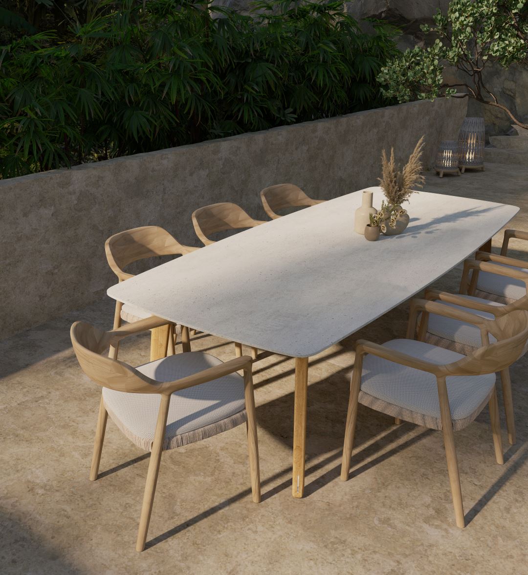 Manutti Yiko Dining chair - Fauteuil repas, coussin en sus 