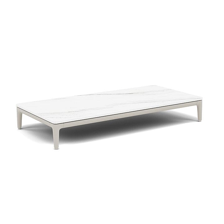Manutti Zendo Sense Coffee Table 96x46cm h:15cm Flint AF13 Ceramic Marble White 12mm 5K58 