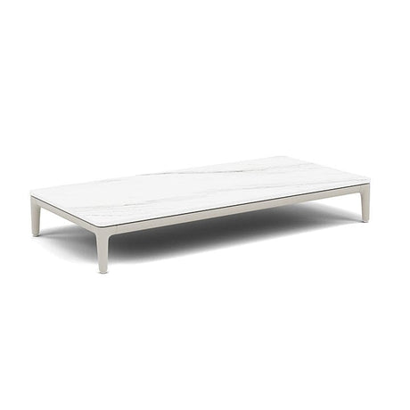 Manutti Zendo Sense Coffee Table 96x46cm h:15cm Flint AF13 Ceramic Marble White 12mm 5K58 