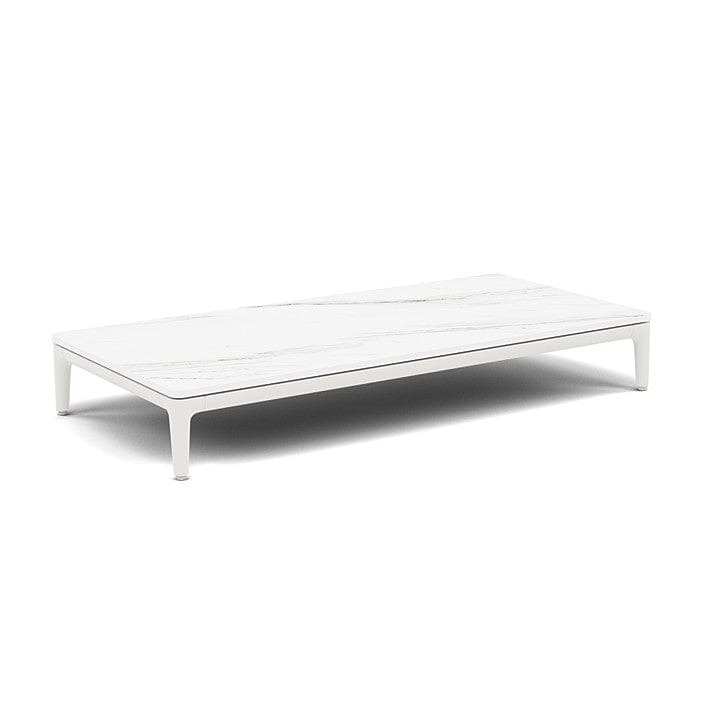 Manutti Zendo Sense Coffee Table 96x46cm h:15cm White AF08 Ceramic Marble White 12mm 5K58 