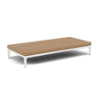 Manutti Zendo Sense Coffee Table 96x46cm h:15cm White AF08 Teak Slates 2H43 