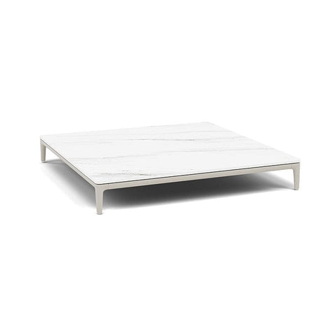 Manutti Zendo Sense Coffee Table 96x96cm h:15cm Flint AF13 Ceramic Marble White 12mm 5K58 