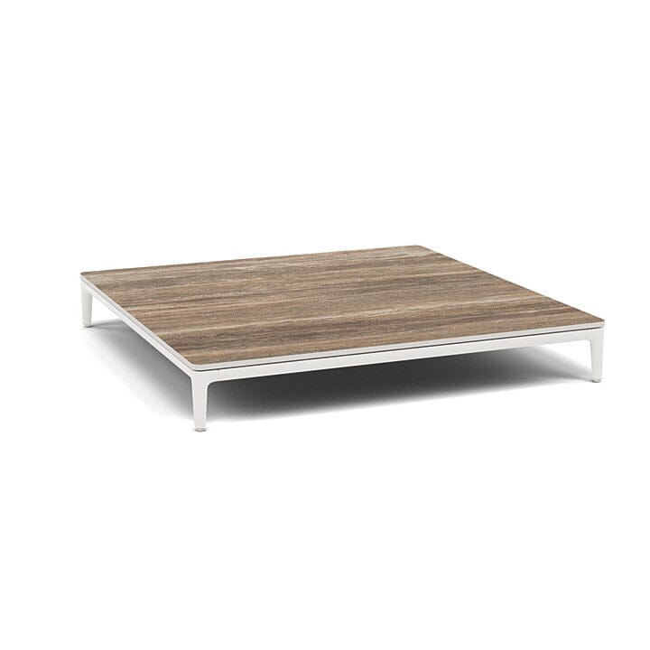 Manutti Zendo Sense Coffee Table 96x96cm h:15cm White AF08 Ceramic Travertin Geo 12mm 5K54 