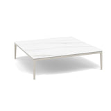 Manutti Zendo Sense Outdoor Coffee Table 96x96cm h:25cm Flint AF13 Ceramic Marble White 12mm 5K58 