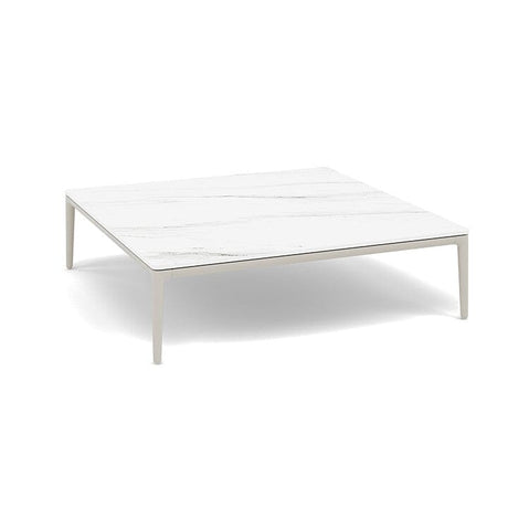 Manutti Zendo Sense Outdoor Coffee Table 96x96cm h:25cm Flint AF13 Ceramic Marble White 12mm 5K58 