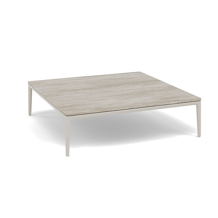 Manutti Zendo Sense Outdoor Coffee Table 96x96cm h:25cm Flint AF13 Ceramic Travertin Crema 12mm 5K74 