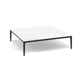 Manutti Zendo Sense Outdoor Coffee Table 96x96cm h:25cm Lava AF10 Ceramic Marble White 12mm 5K58 