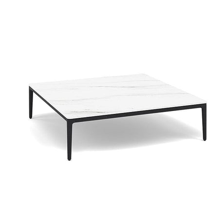 Manutti Zendo Sense Outdoor Coffee Table 96x96cm h:25cm Lava AF10 Ceramic Marble White 12mm 5K58 