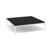 Manutti Zendo Sense Outdoor Coffee Table 96x96cm h:25cm White AF08 Ceramic Basalt Black 12mm 5K67 