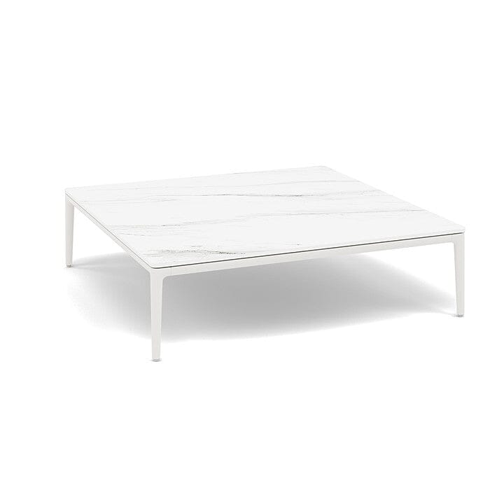 Manutti Zendo Sense Outdoor Coffee Table 96x96cm h:25cm White AF08 Ceramic Marble White 12mm 5K58 