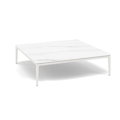 Manutti Zendo Sense Outdoor Coffee Table 96x96cm h:25cm White AF08 Ceramic Marble White 12mm 5K58 