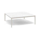 Manutti Zendo Sense Outdoor Coffee Table 96x96cm h:35cm Flint AF13 Ceramic Marble White 12mm 5K58 