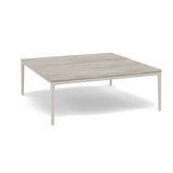 Manutti Zendo Sense Outdoor Coffee Table 96x96cm h:35cm Flint AF13 Ceramic Travertin Crema 12mm 5K74 