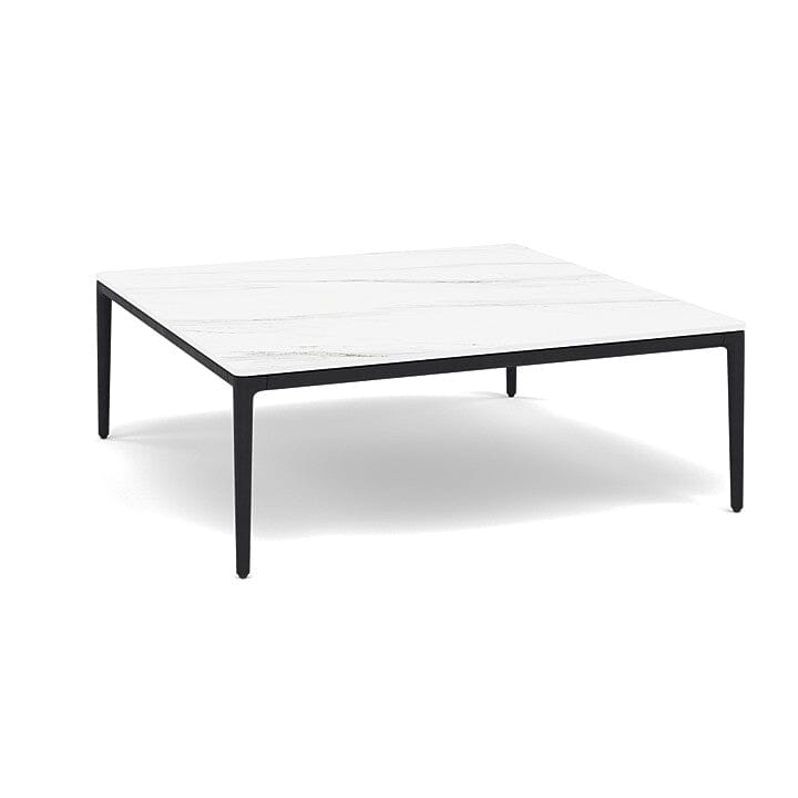 Manutti Zendo Sense Outdoor Coffee Table 96x96cm h:35cm Lava AF10 Ceramic Marble White 12mm 5K58 