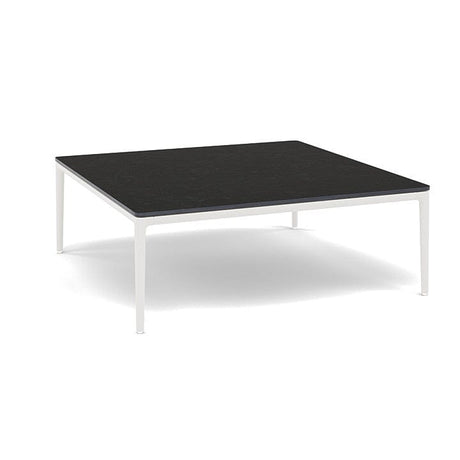 Manutti Zendo Sense Outdoor Coffee Table 96x96cm h:35cm White AF08 Ceramic Basalt Black 12mm 5K67 