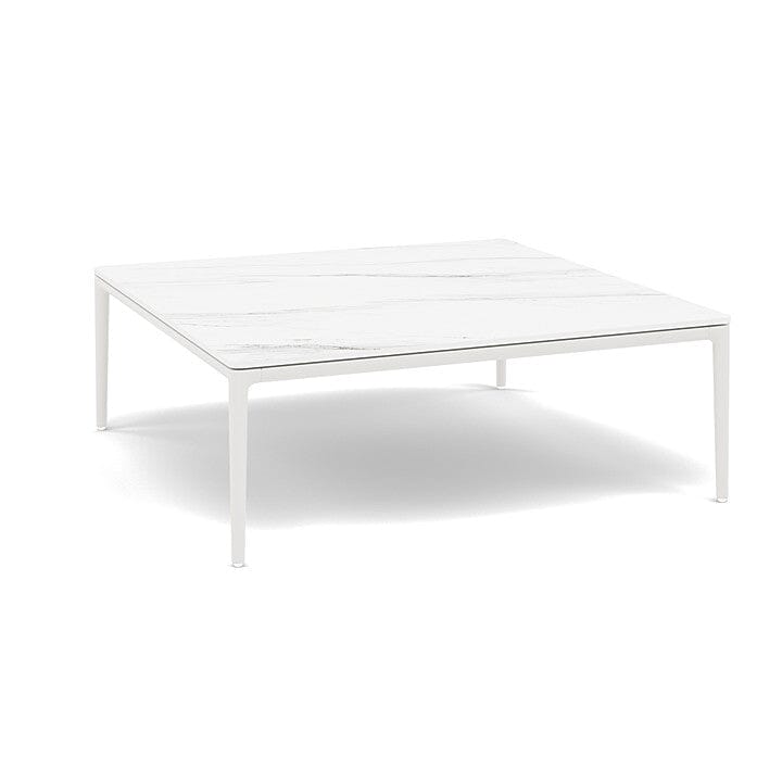 Manutti Zendo Sense Outdoor Coffee Table 96x96cm h:35cm White AF08 Ceramic Marble White 12mm 5K58 