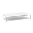 Manutti Zendo Sense Outdoor Side Table 150x80cm h:25cm Flint AF13 Ceramic Marble White 12mm 5K58 