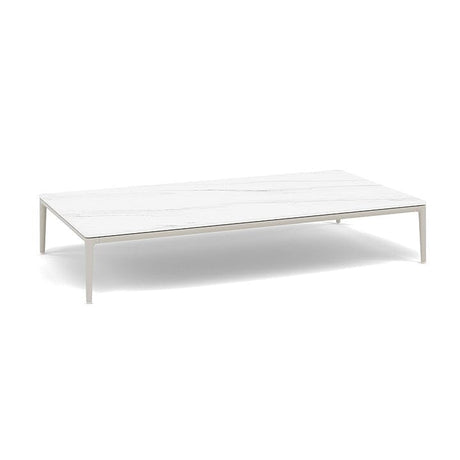 Manutti Zendo Sense Outdoor Side Table 150x80cm h:25cm Flint AF13 Ceramic Marble White 12mm 5K58 