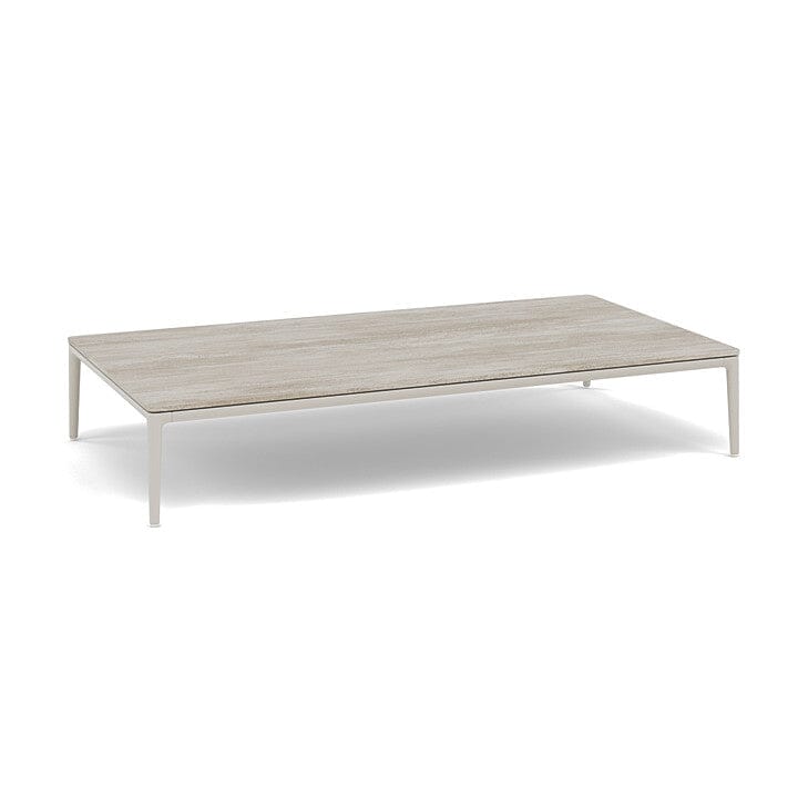 Manutti Zendo Sense Outdoor Side Table 150x80cm h:25cm Flint AF13 Ceramic Travertin Crema 12mm 5K74 
