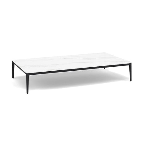Manutti Zendo Sense Outdoor Side Table 150x80cm h:25cm Lava AF10 Ceramic Marble White 12mm 5K58 