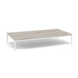 Manutti Zendo Sense Outdoor Side Table 150x80cm h:25cm White AF08 Ceramic Travertin Crema 12mm 5K74 