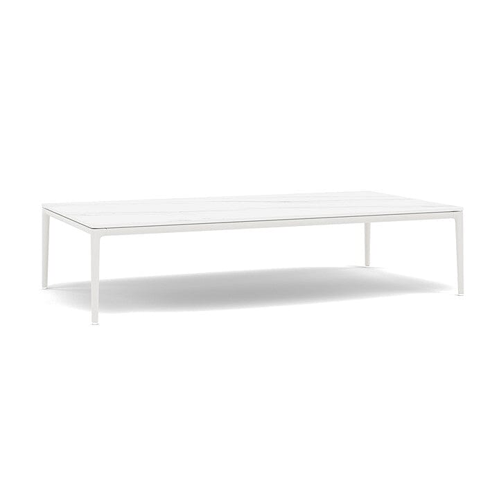 Manutti Zendo Sense Outdoor Side Table 150x80cm h:35cm White AF08 Ceramic Marble White 12mm 5K58 