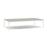 Manutti Zendo Sense Outdoor Side Table 150x80cm h:35cm White AF08 Ceramic Travertin Crema 12mm 5K74 