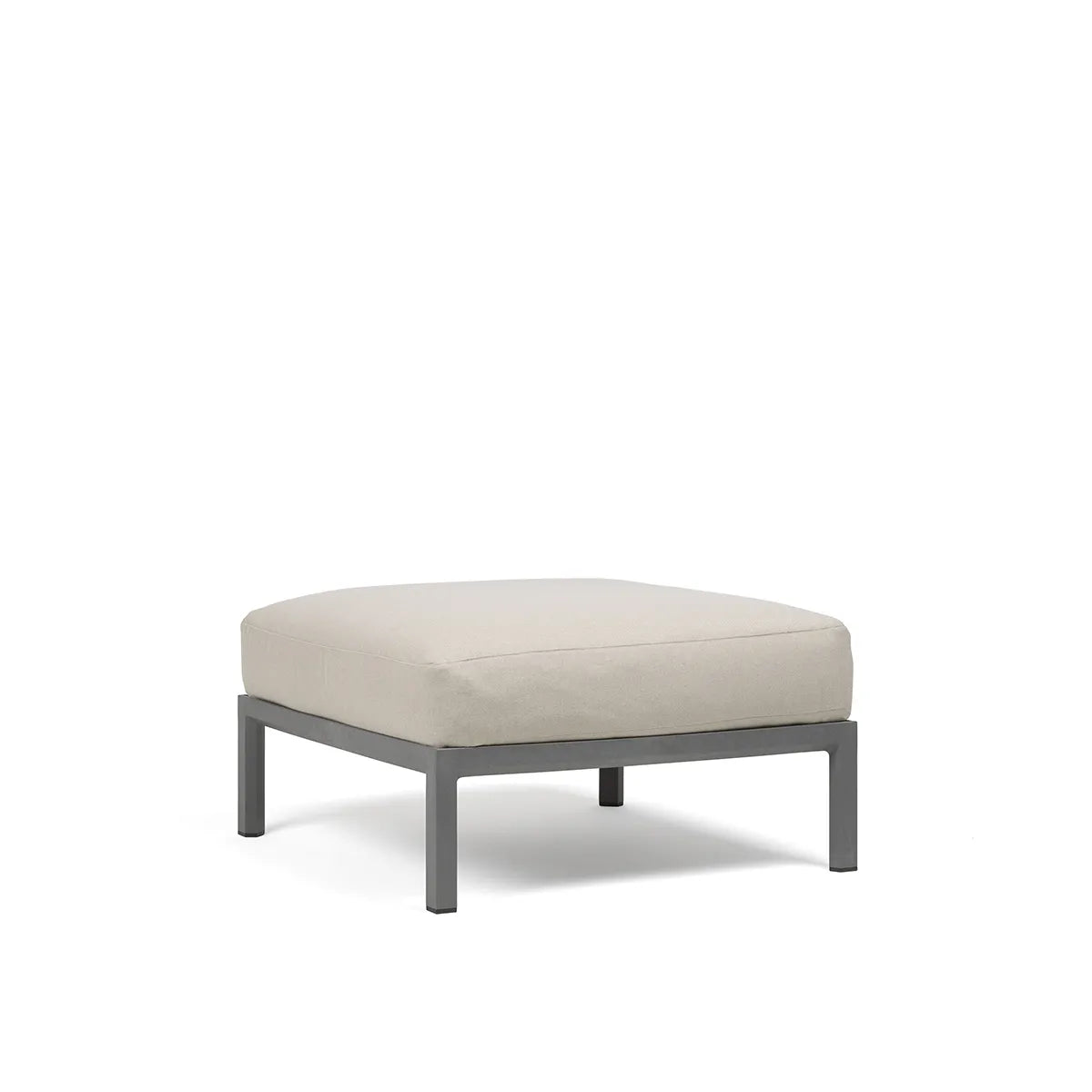Nardi Maximo Pouf 80x80cm avec coussin Basalto Perla Sunbrella