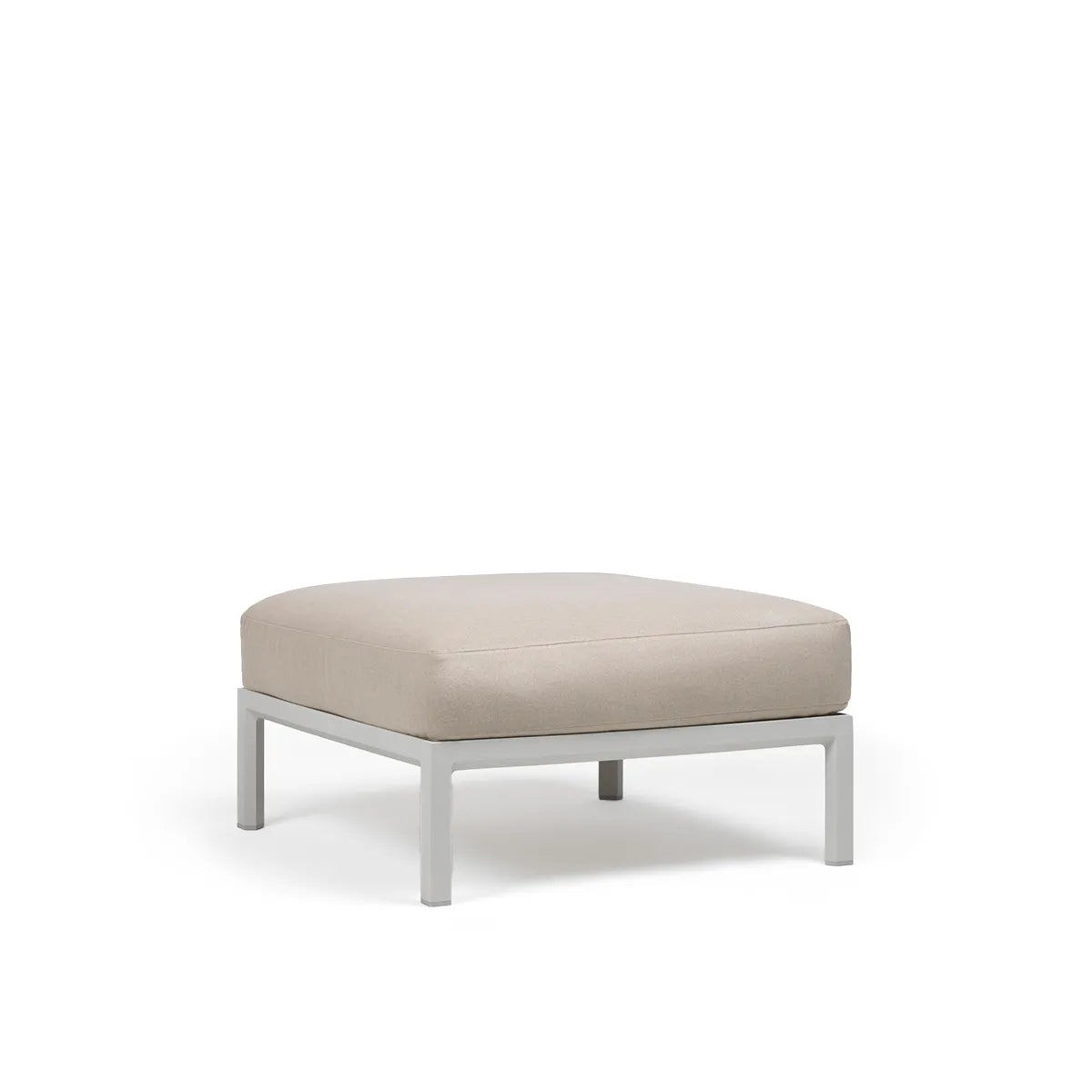 Nardi Maximo Pouf 80x80cm avec coussin Gesso Perla Sunbrella