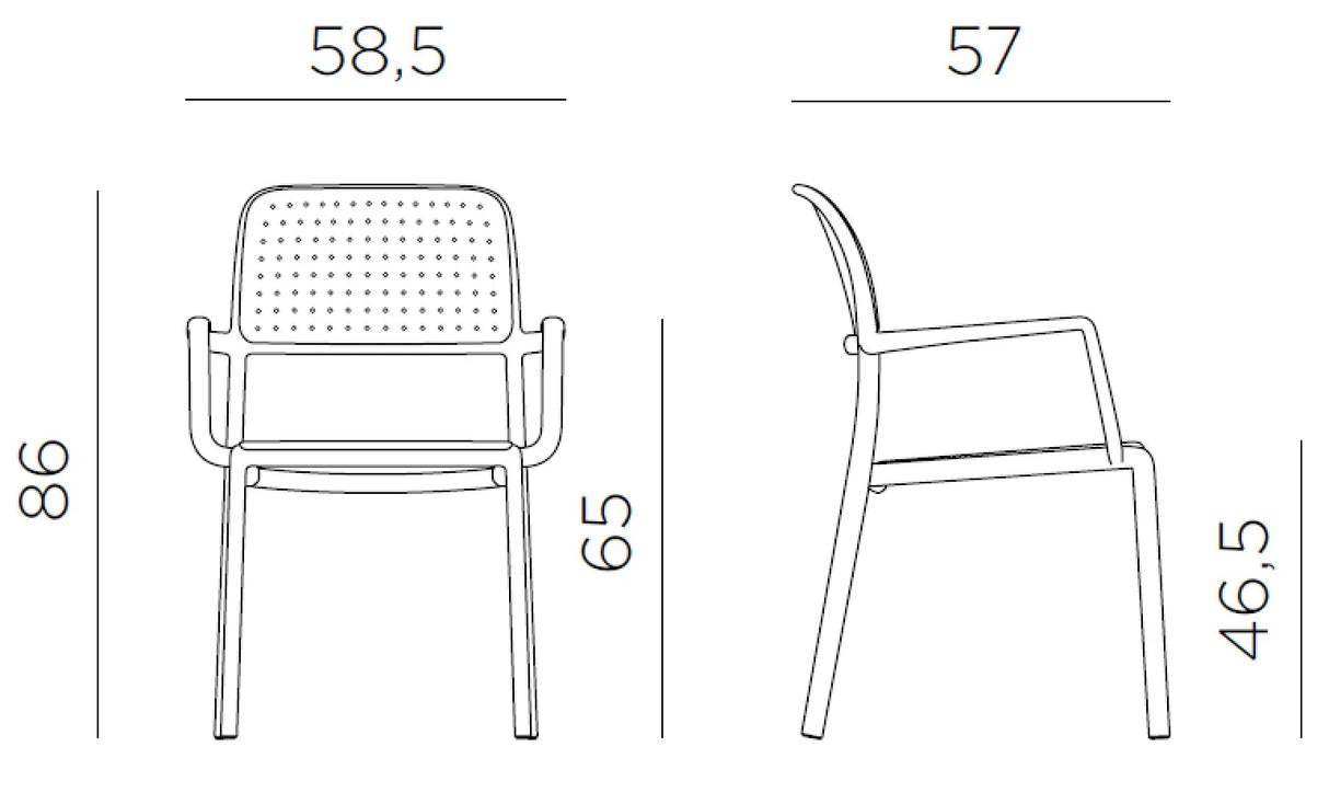 Nardi Bora Fauteuil repas 